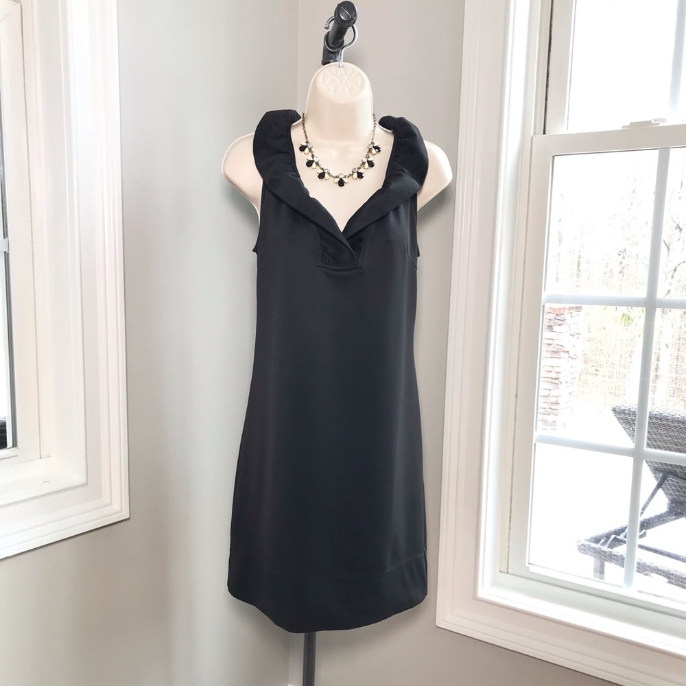 Gretchen Scott Sleeveless Black Ruffle RuffNeck Dress  - Women’s Medium $219